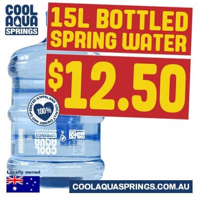 Get our returnable 15 L spring water bottles for $10.50 each and delivered for free