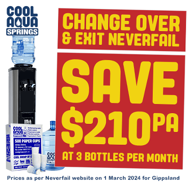 Save $210 pa compared to Neverfail when using three bottles per month