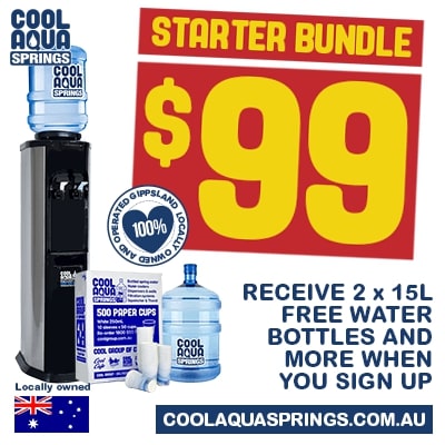 Rent a water cooler for $99 for a year, get 2x15L and 500 paper water cups FREE