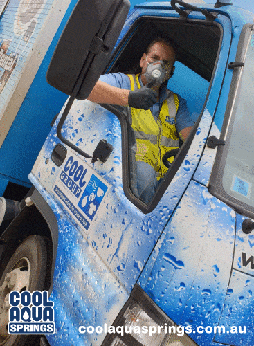 Thumbs up from one of our friendly drivers delivering spring water 