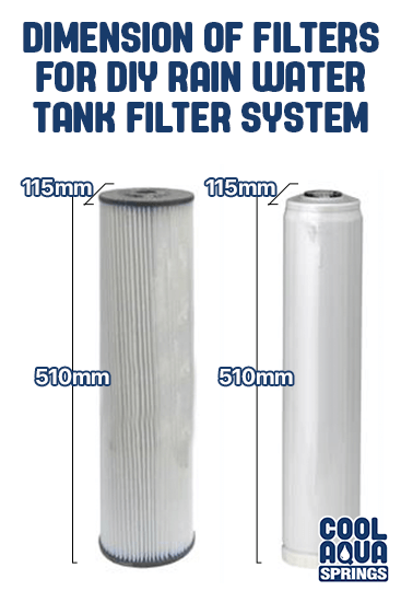Dimension of filters for DIY rainwater tank filter system for Morwell, Traralgon, Maffra and throughout Gippsland